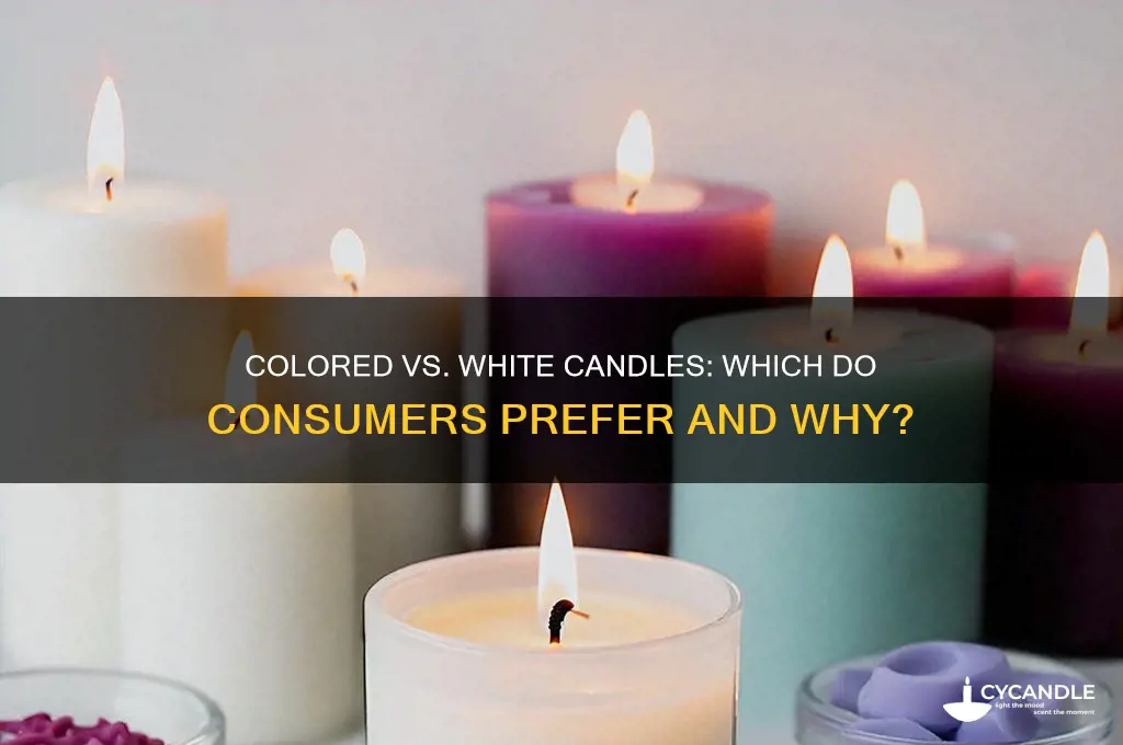do people buy colored candles more than white candles