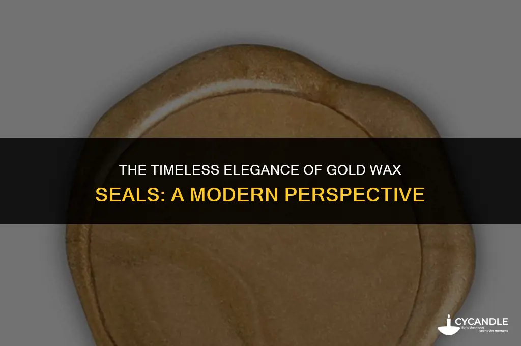 do people use gold wax seal