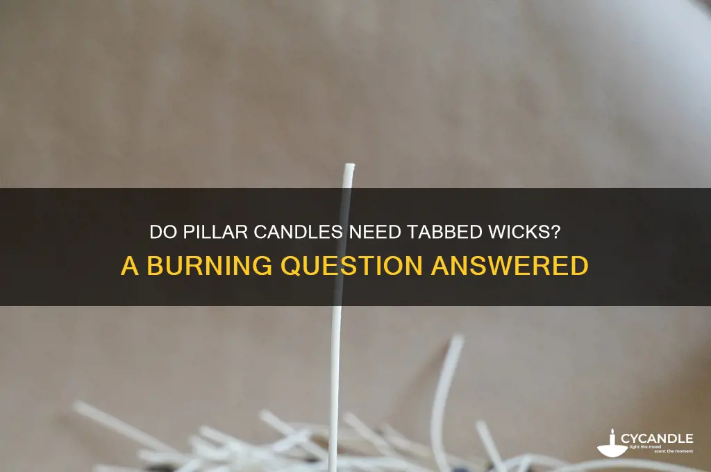 do pillar candles need tabbed wicks