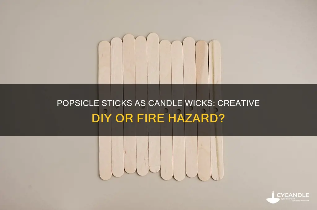 do popsicle sticks work as candle wicks