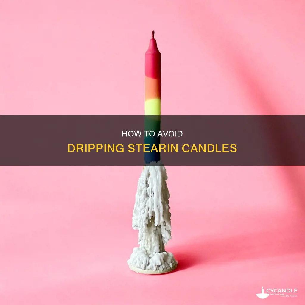 do stearin candles drip