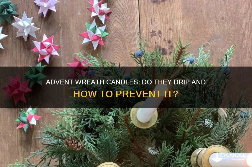 do the candles from advent wreath drip
