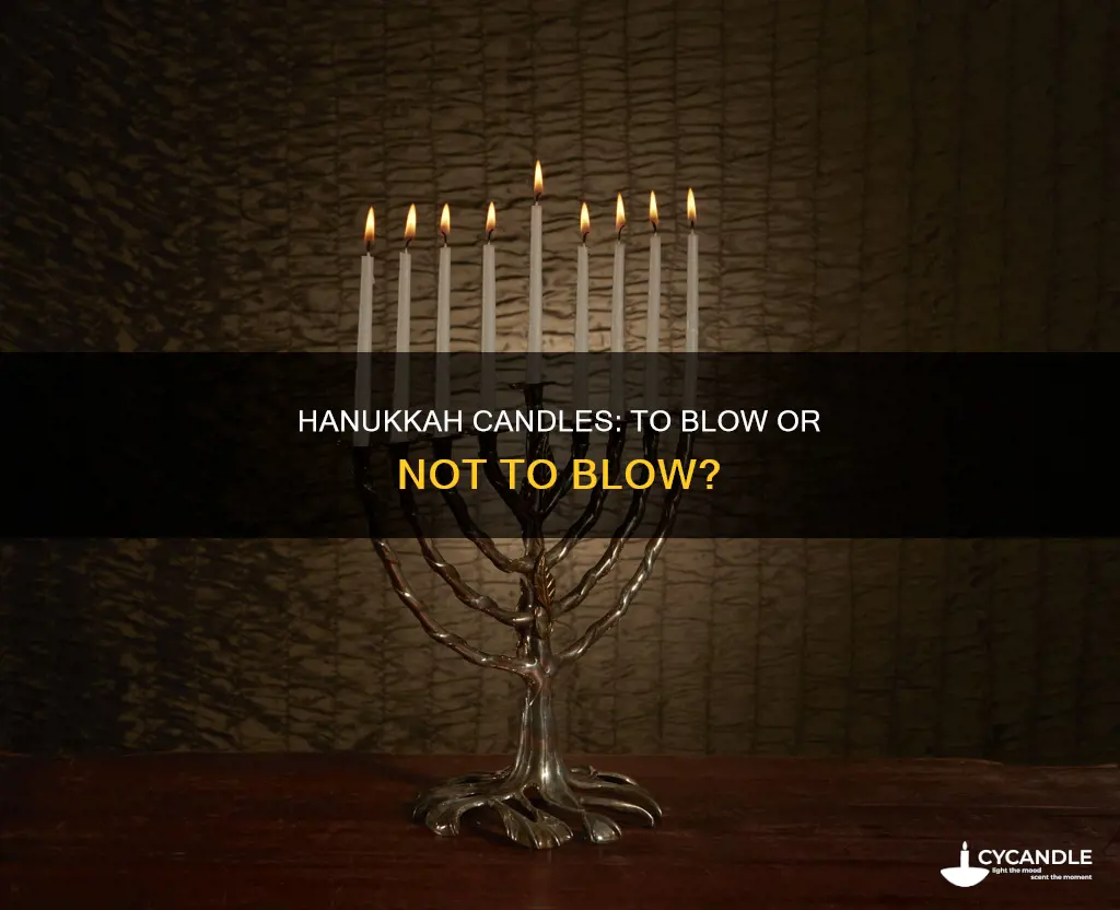 do u blow the candles out on hanukkah