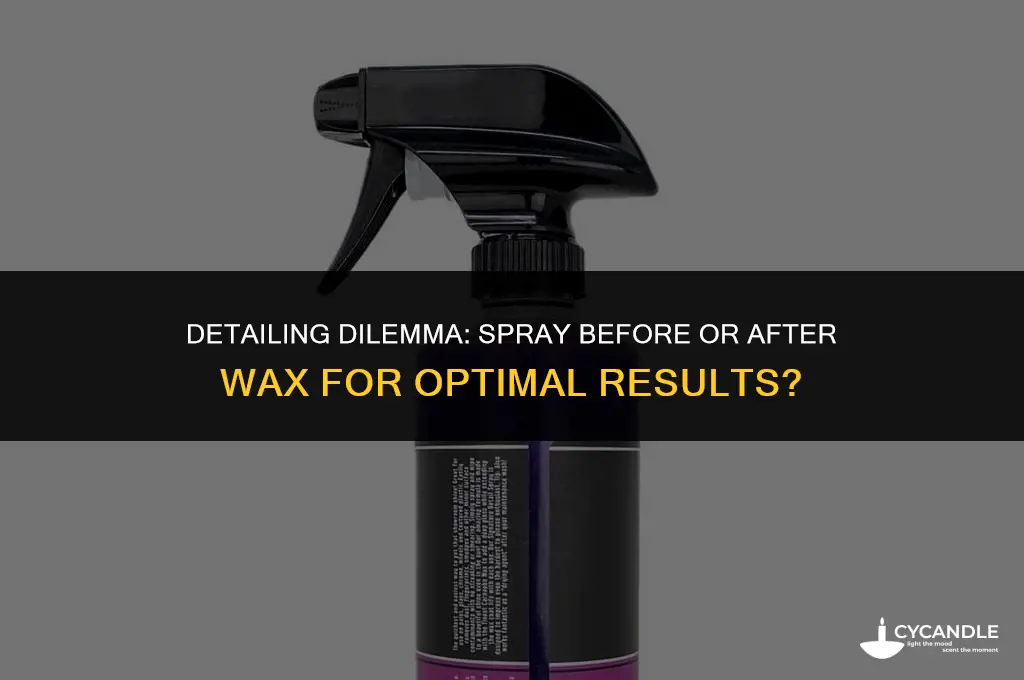 do use use detailer spray before or after wax