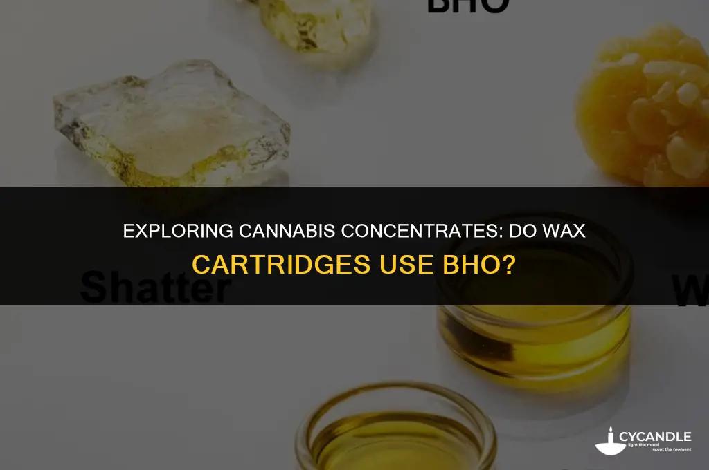 do wax cartridges use bho