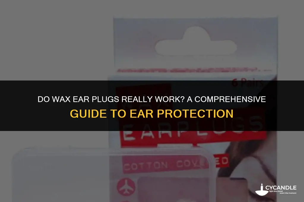 do wax ear plugs work