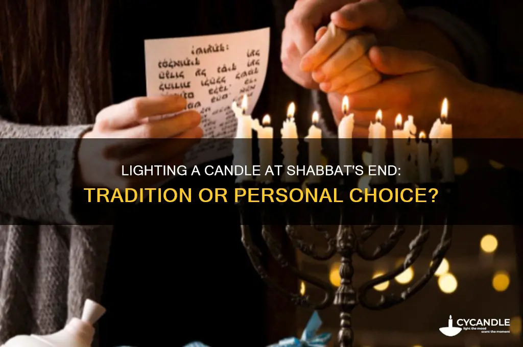 do we light a candle at the end of shabbat