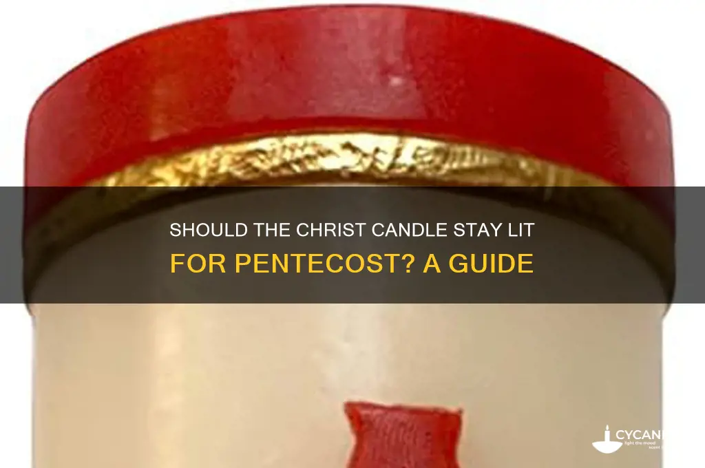 do we put the christ candle away for pentecost