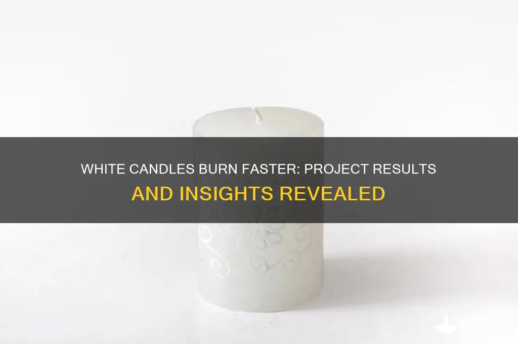 do white candles burn faster project results