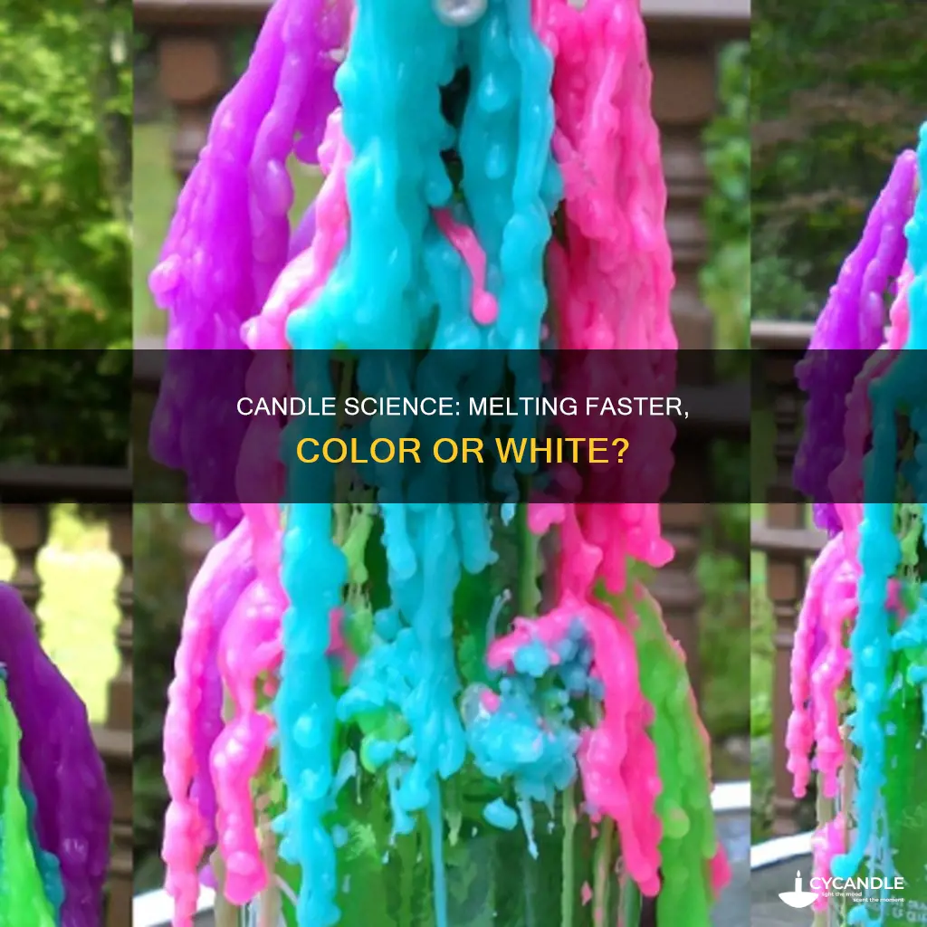 do white candles melt faster than colored candles