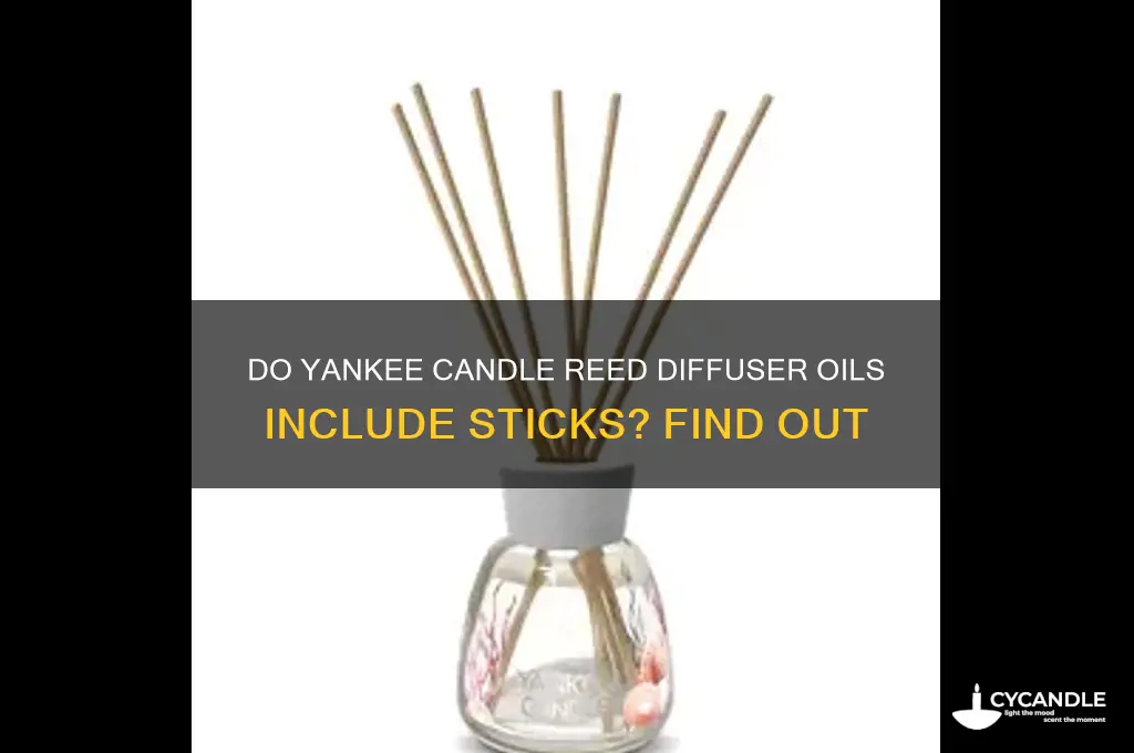 do yankee candle reed oils come with sticks