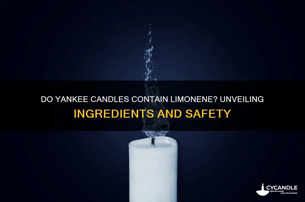 do yankee candles contain limonene
