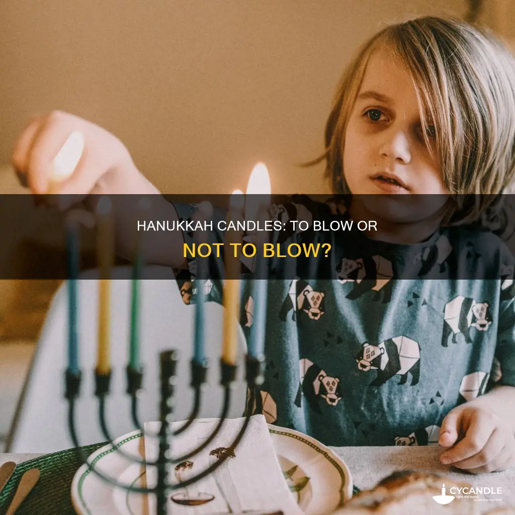 do you blow out hanukkah candles