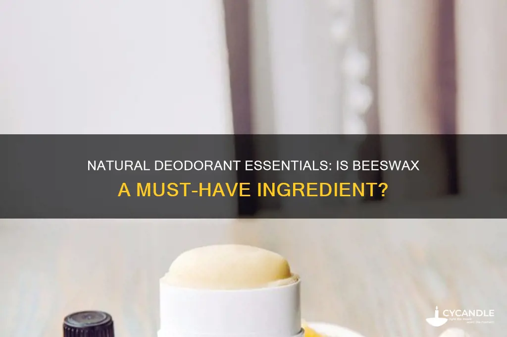 do you have to add beeswax to a natural deodorant