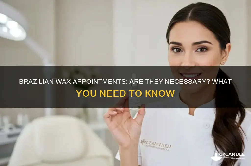 do you have to make an appointment for brazilian wax