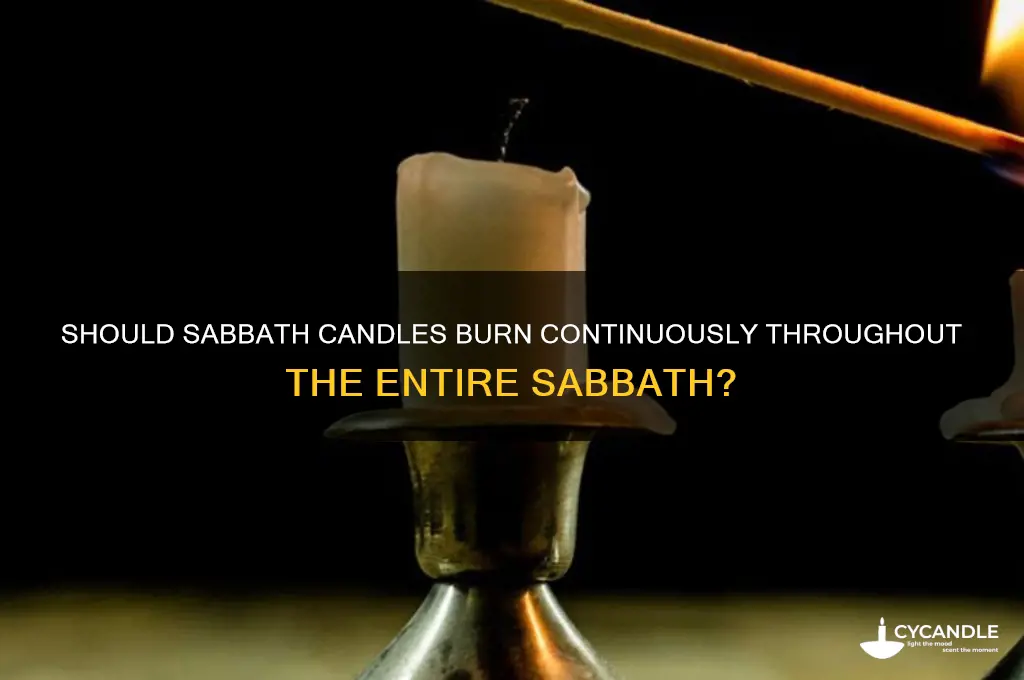 do you keep sabbath candles burning the whole sabbath