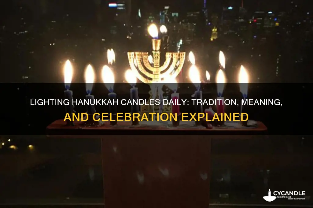 do you light a candle each day of hanukkah