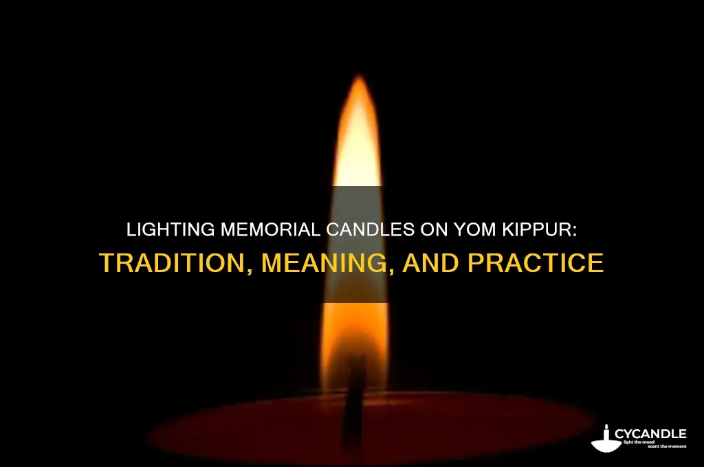 do you light a memorial candle on yom kippur