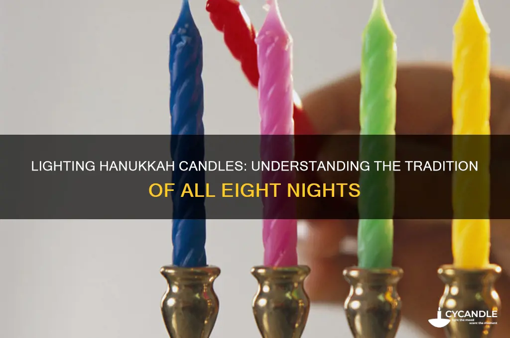 do you light all candles for hanukkah