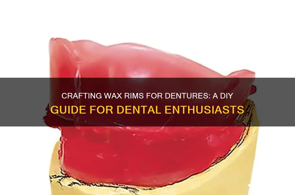do you make your own wax rims dentures