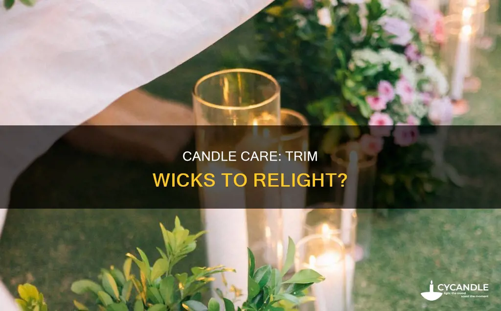 do you need to cut off tip when relighting candle