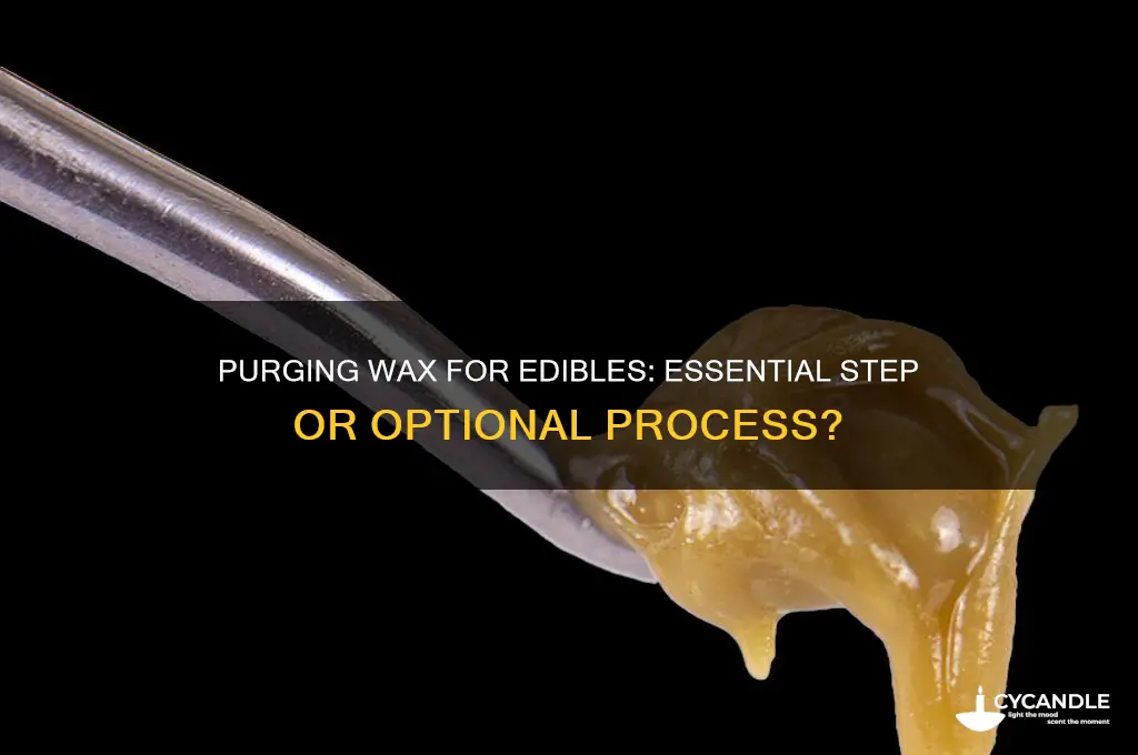 do you need to purge wax to make edibles