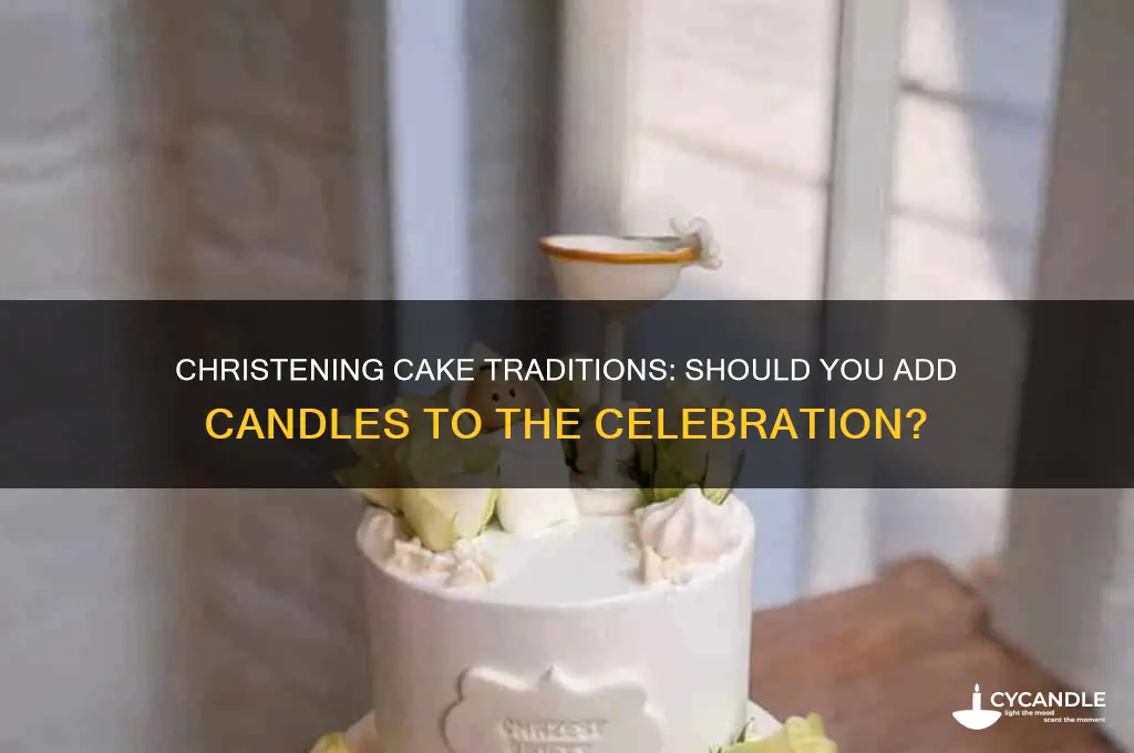 do you put candles on a christening cake