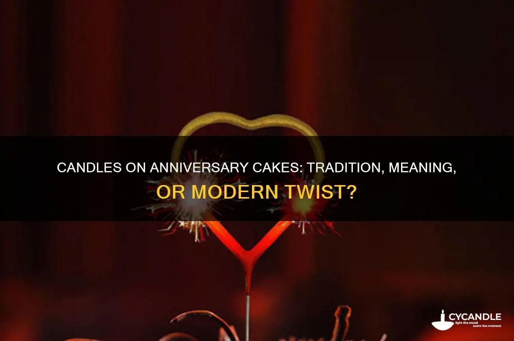 do you put candles on an anniversary cake