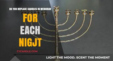 How to Light the Menorah: Replacing Candles Each Night