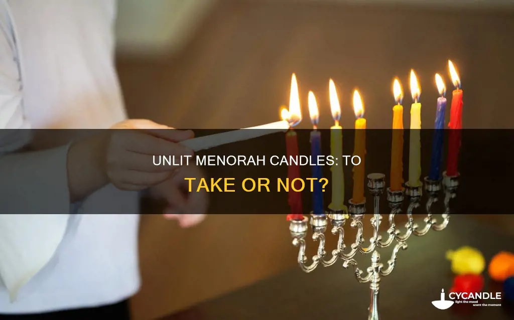 do you take the unlit candles from the menorah