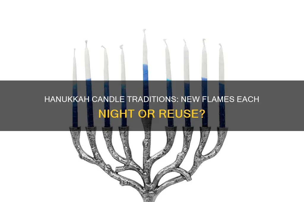 do you use new candles each night of hanukkah