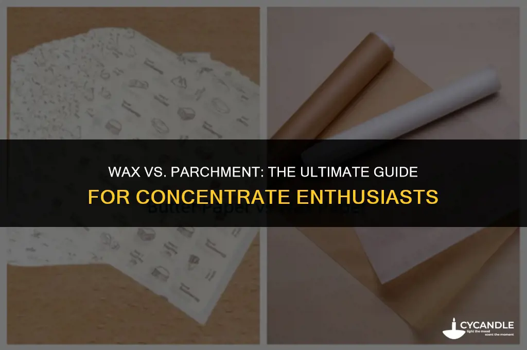 do you use wax or parchment paper for concentrates
