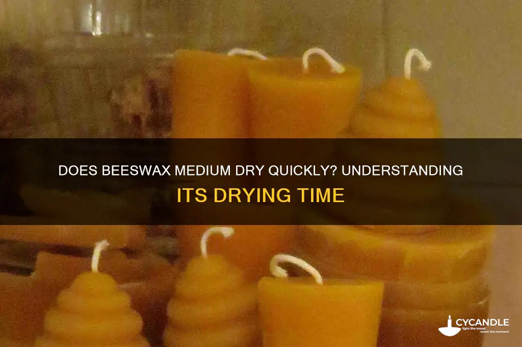 does a beeswax medium dry fast