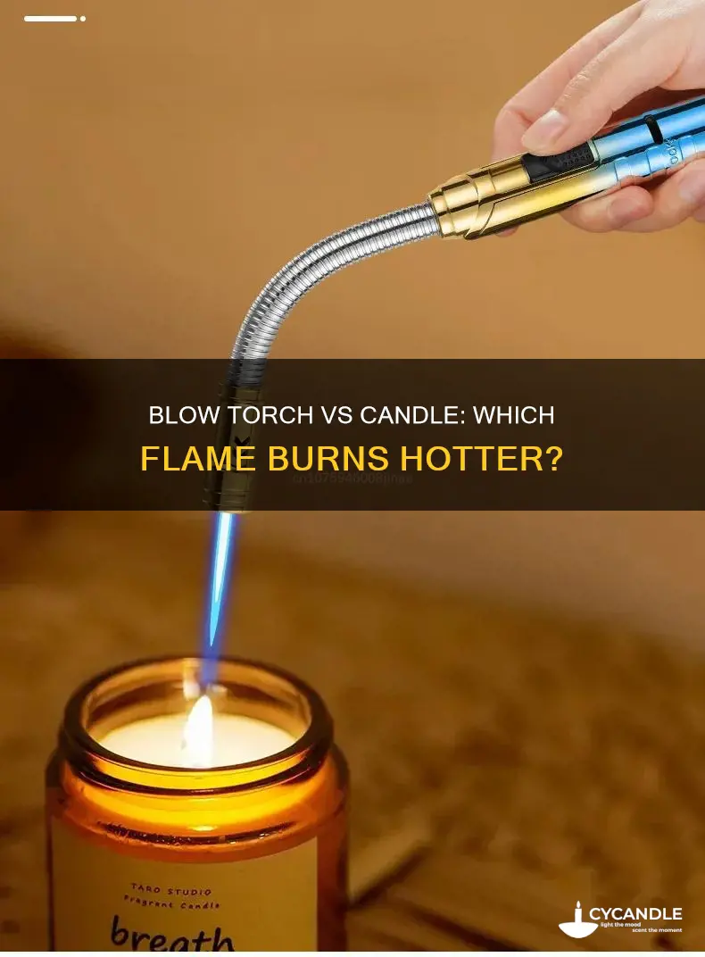 does a blow torch have hotter flame than a candle
