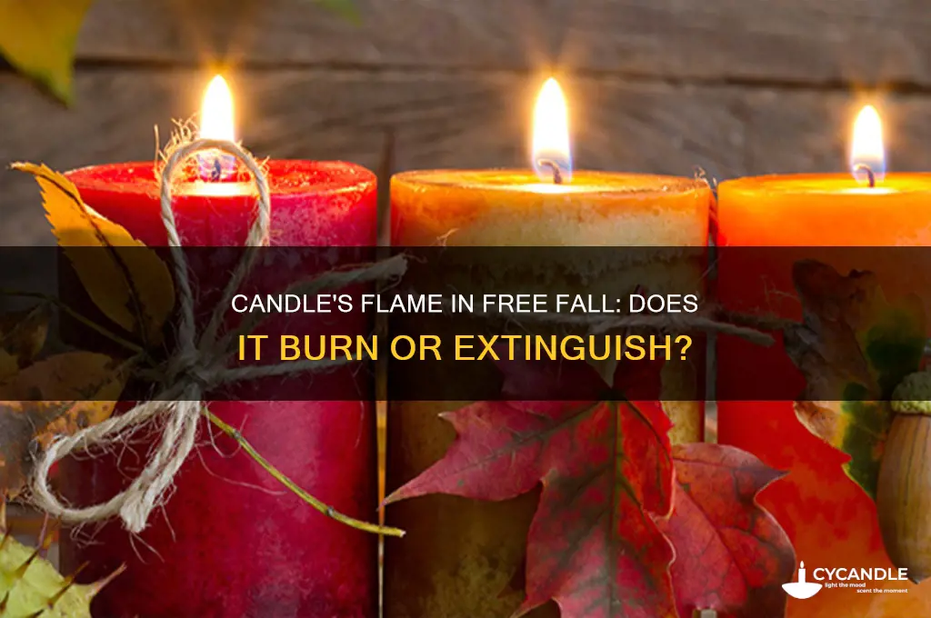 does a candle burn in free fall