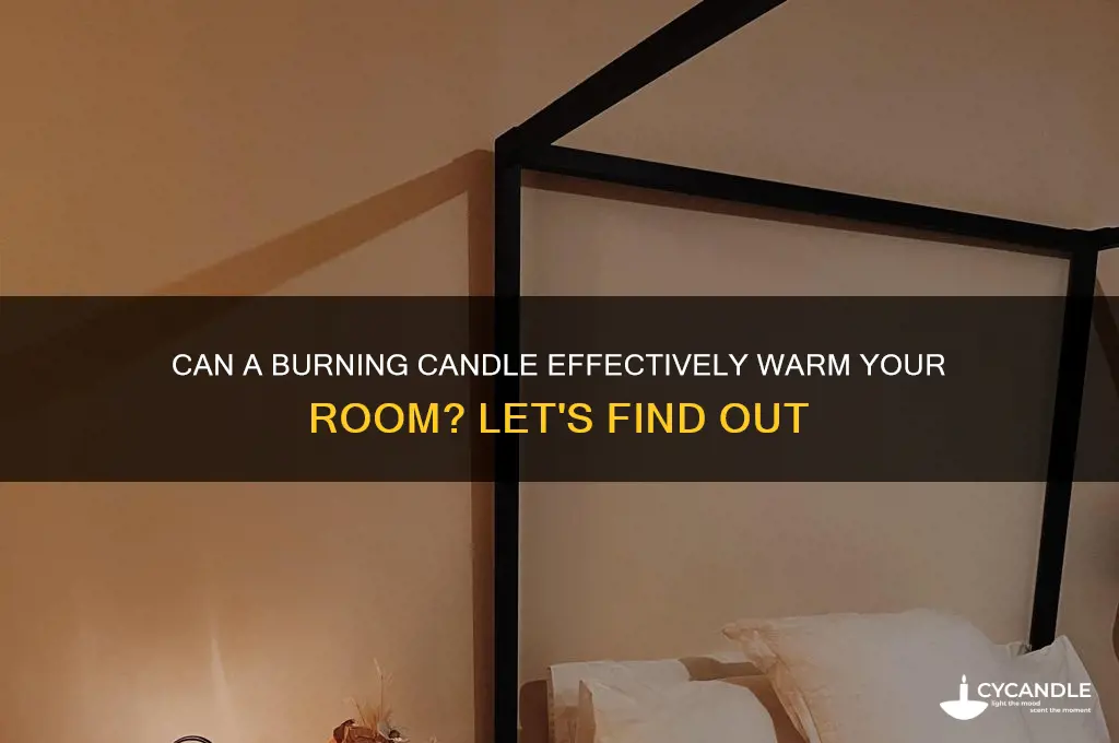does a candle warm the room it