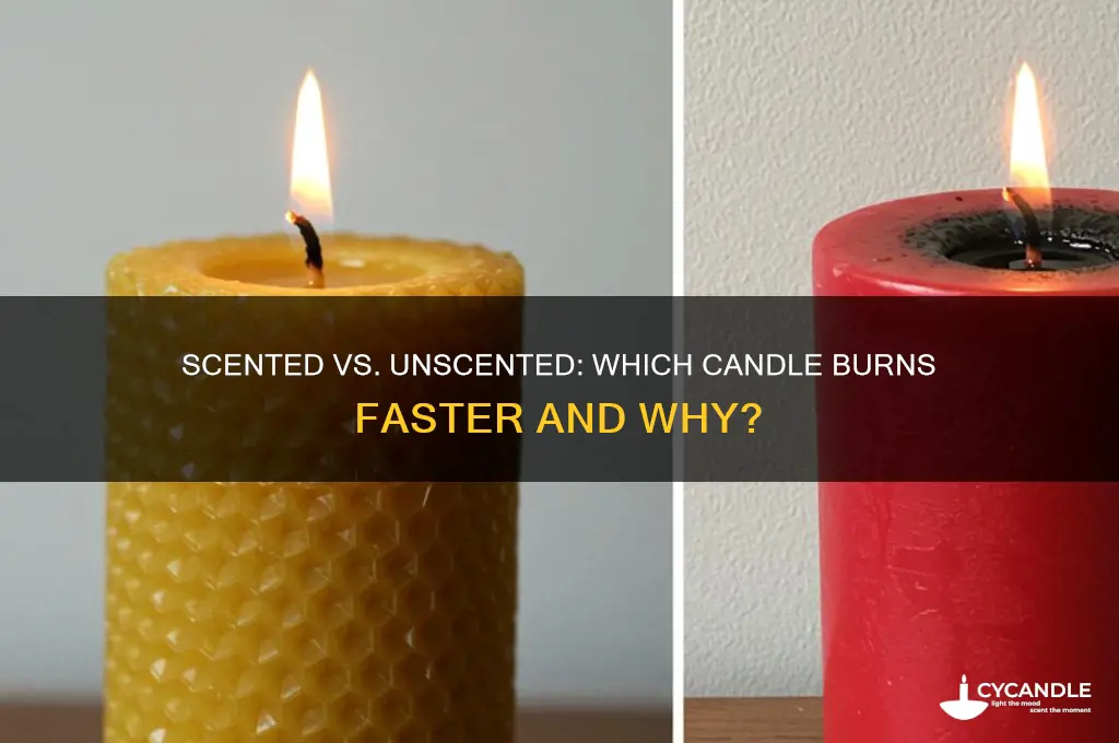 does a sented candle burn faster than an unsented candle