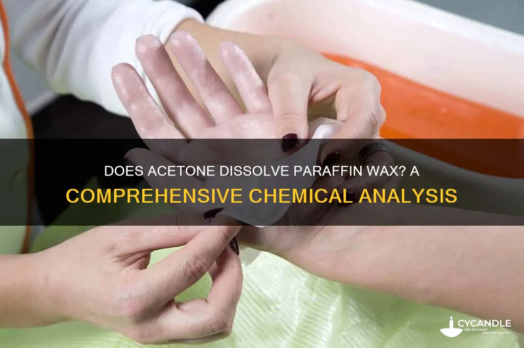 does acetone dissolve paraffin wax