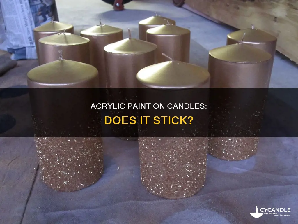 does acrylic paint stick to candles