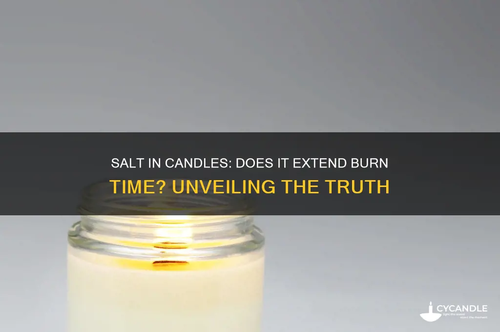 does adding salt to candles make them burn longer