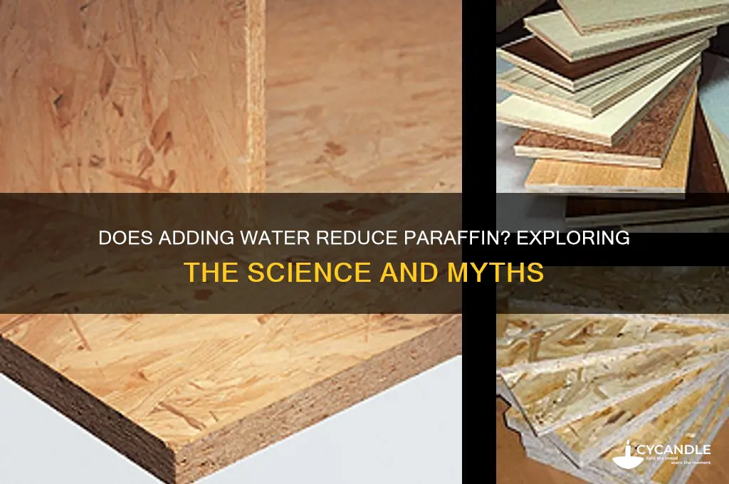 does adding water reduce paraffin