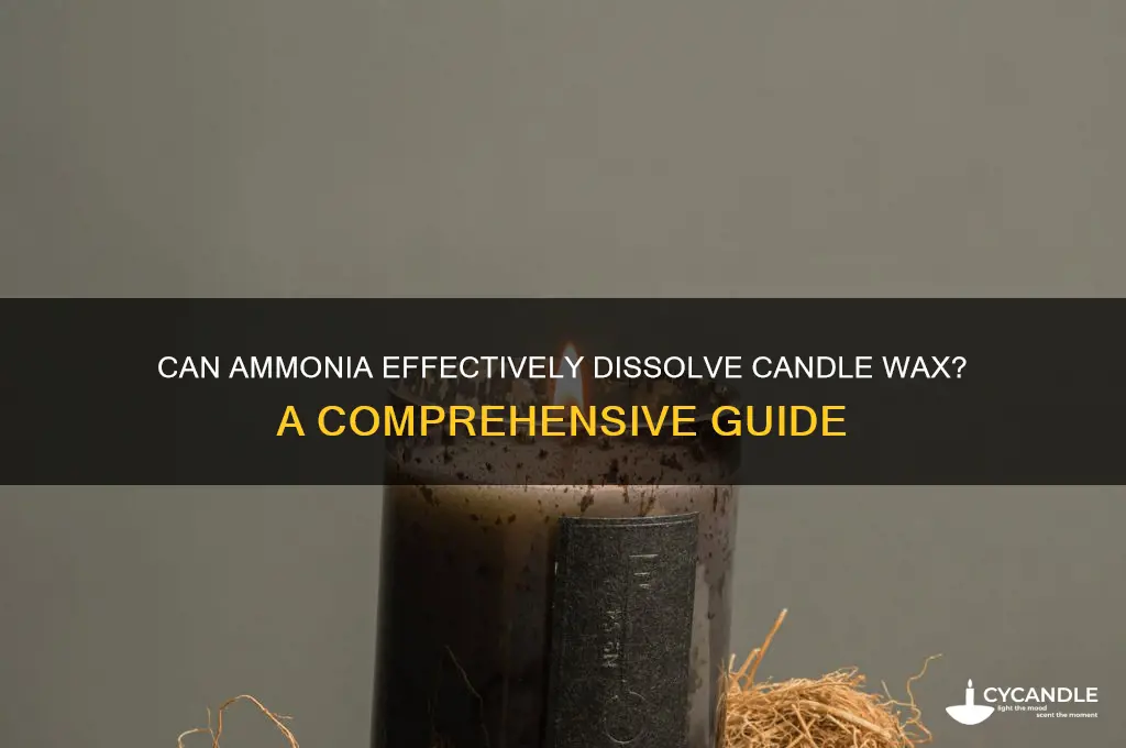 does ammonia dissolve candle wax