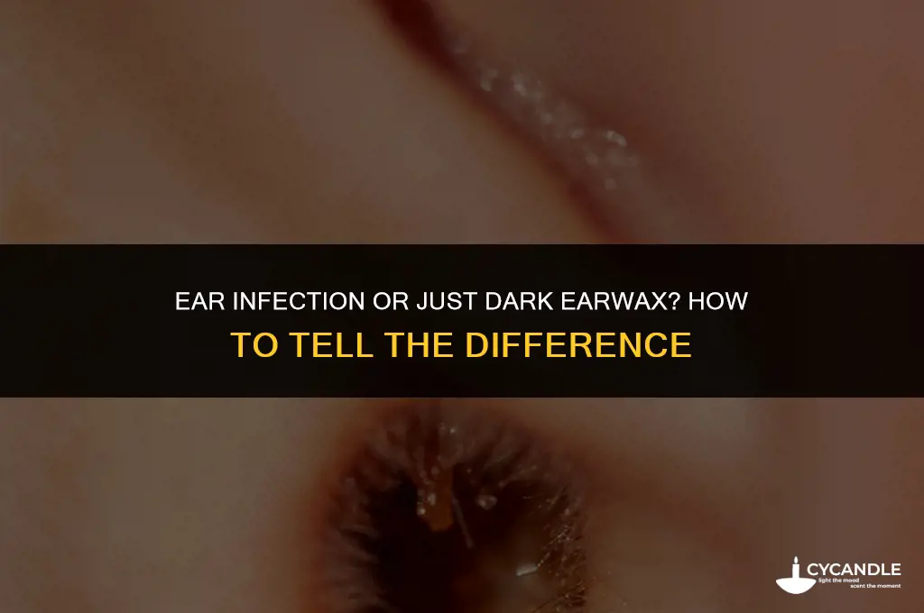 does an ear infection look like a dark ear wax