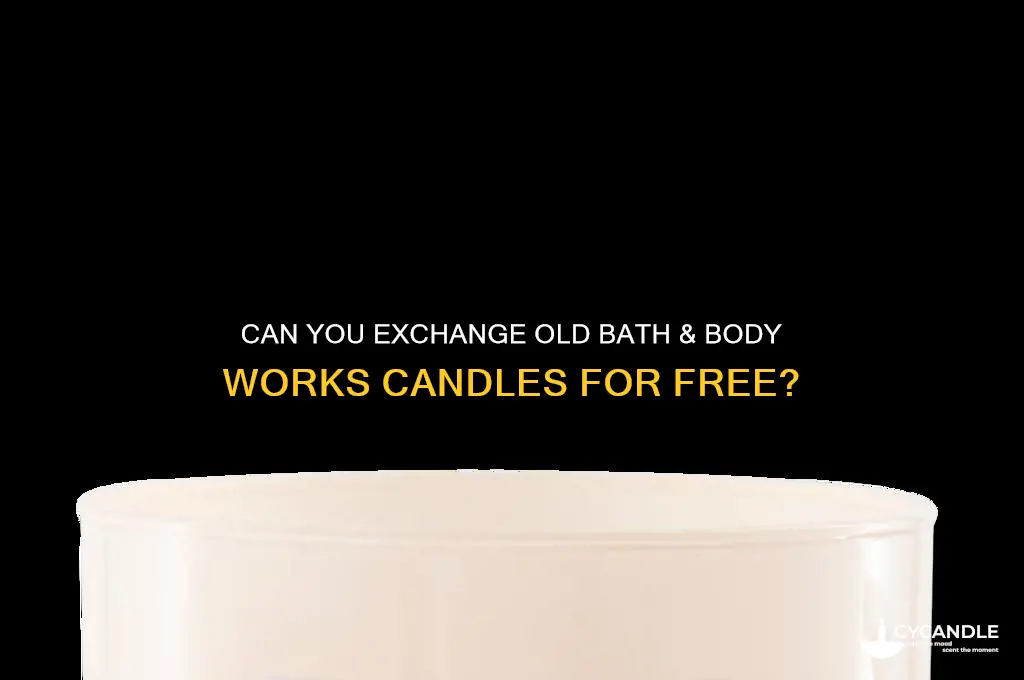 does bath and body works exchange old candles for free