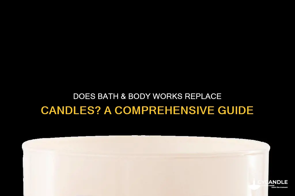 does bath and body works replace candles