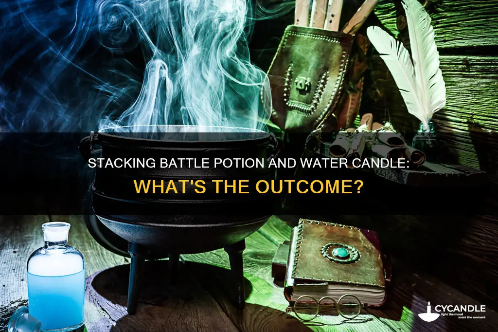 does battle potion and water candle stack