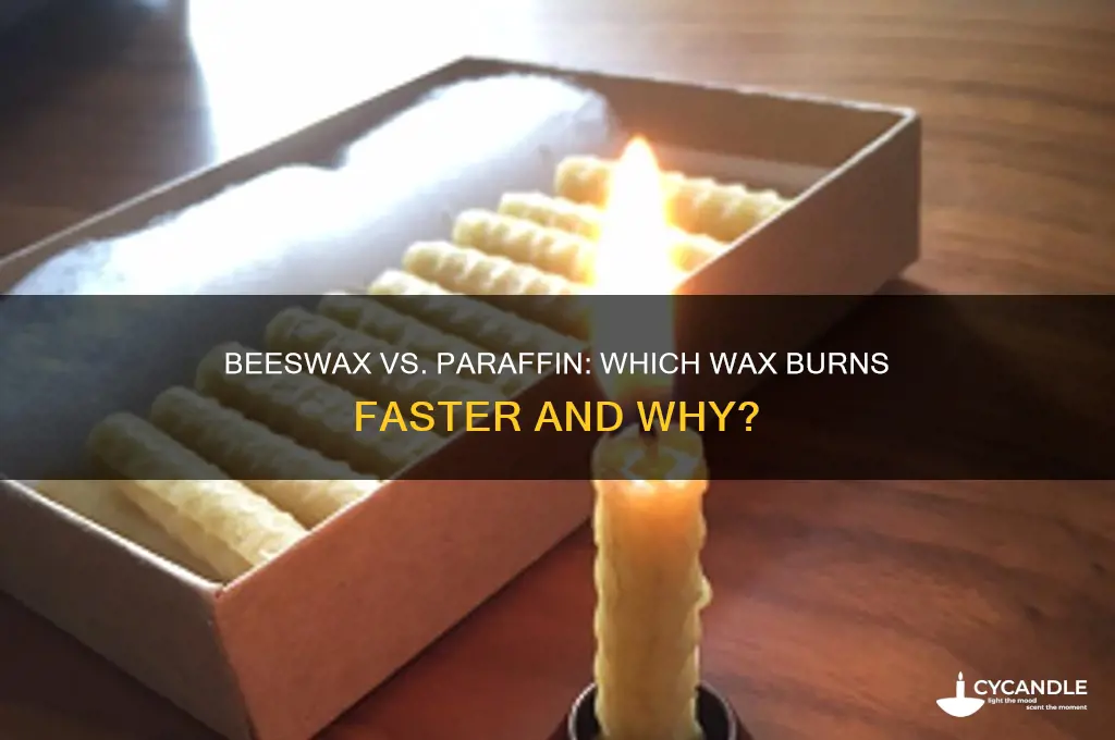 does beeswax burn faster than parafin