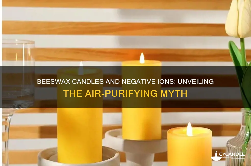 does beeswax candles put off negative ions