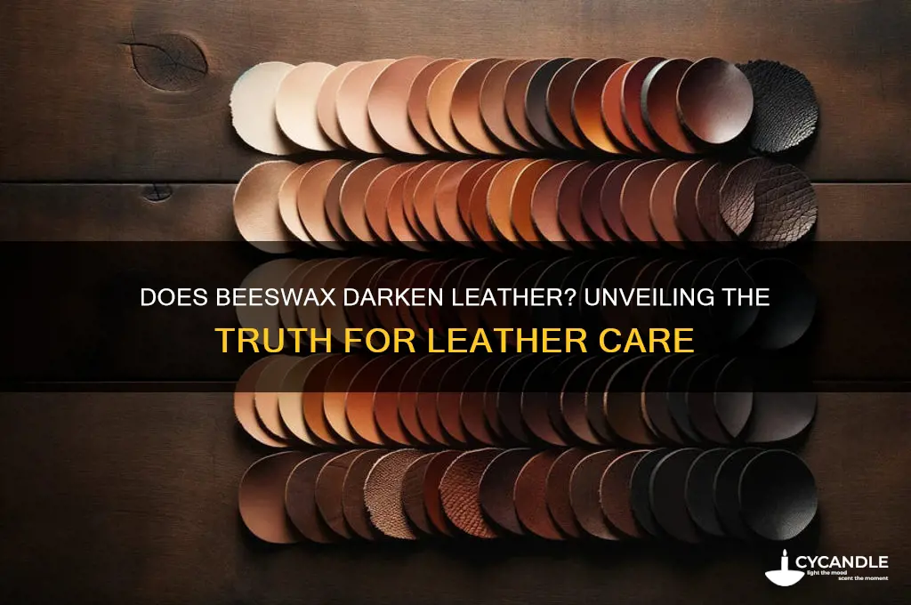 does beeswax darken leather