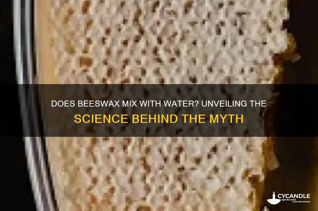 does beeswax mix with water